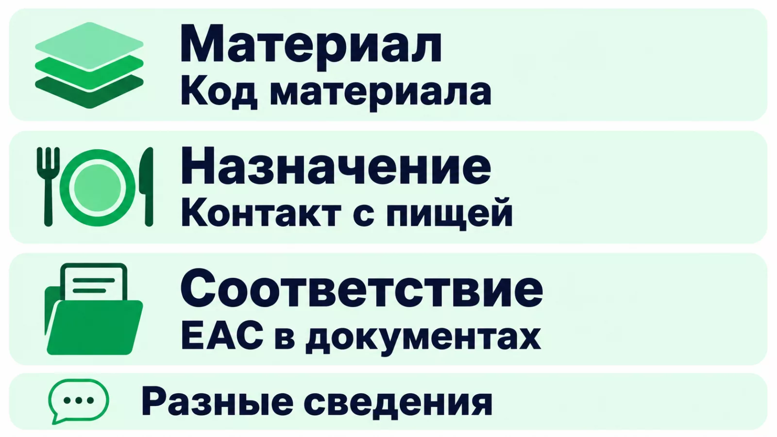 Чем информация о материале упаковки отличается от подтверждения соответствия