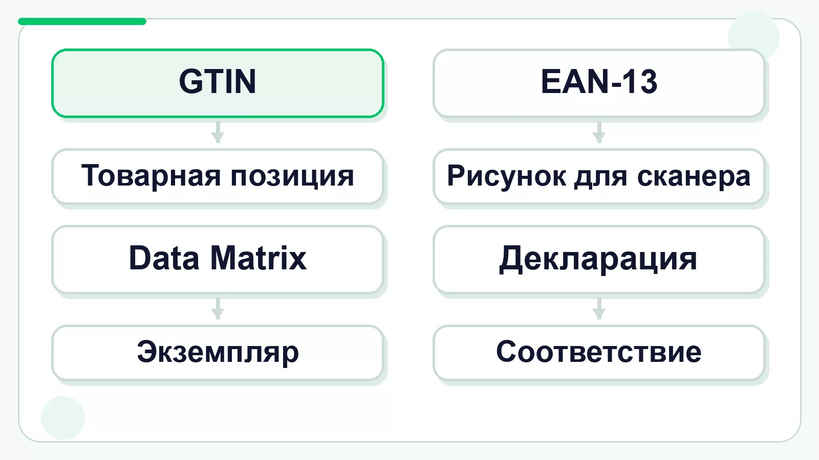 Разница GTIN, EAN-13, Data Matrix и декларации