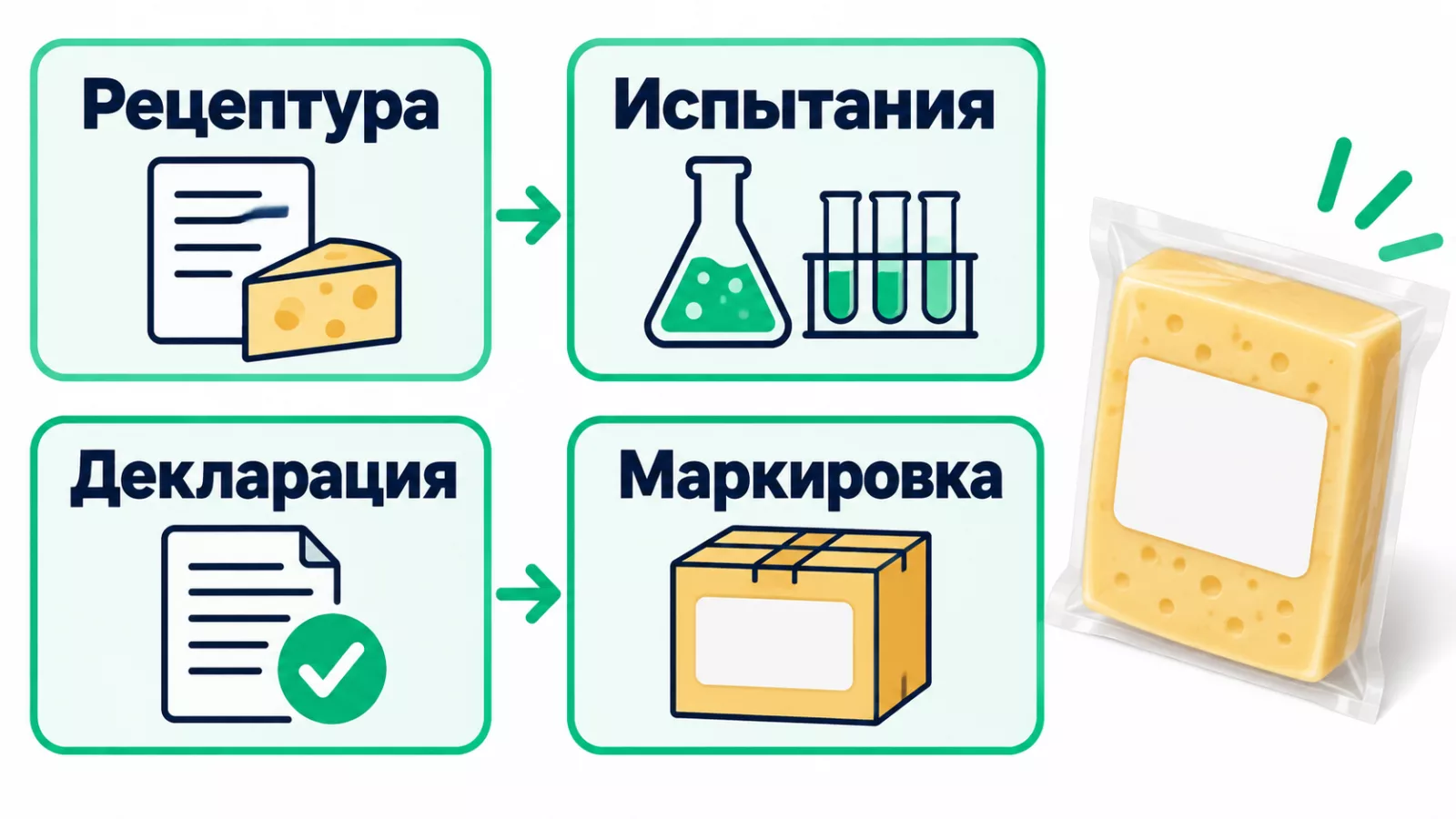 Проверка рецептуры, декларации и маркировки сыра перед продажей