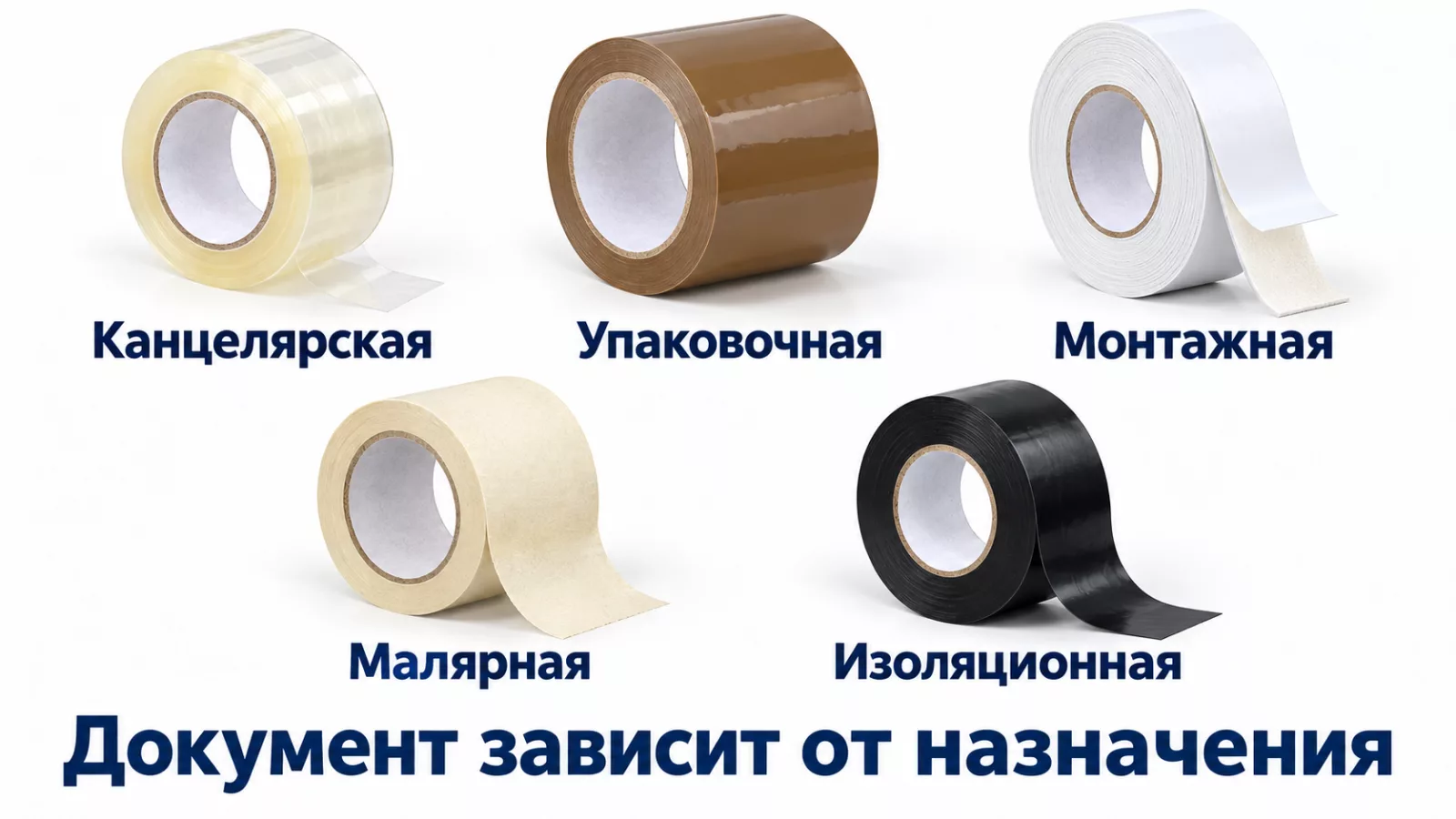 Разные виды клейких лент и выбор документа по назначению